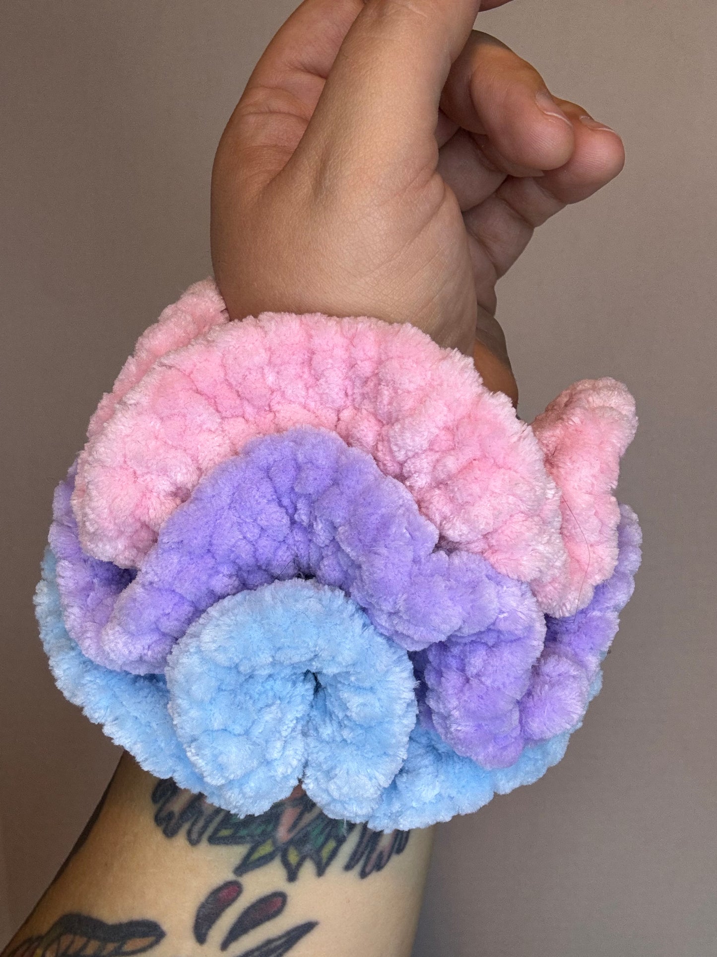Crochet Scrunchie Light Blue
