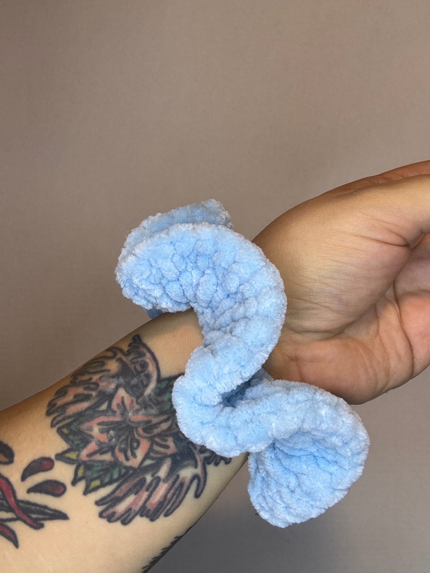 Crochet Scrunchie Light Blue