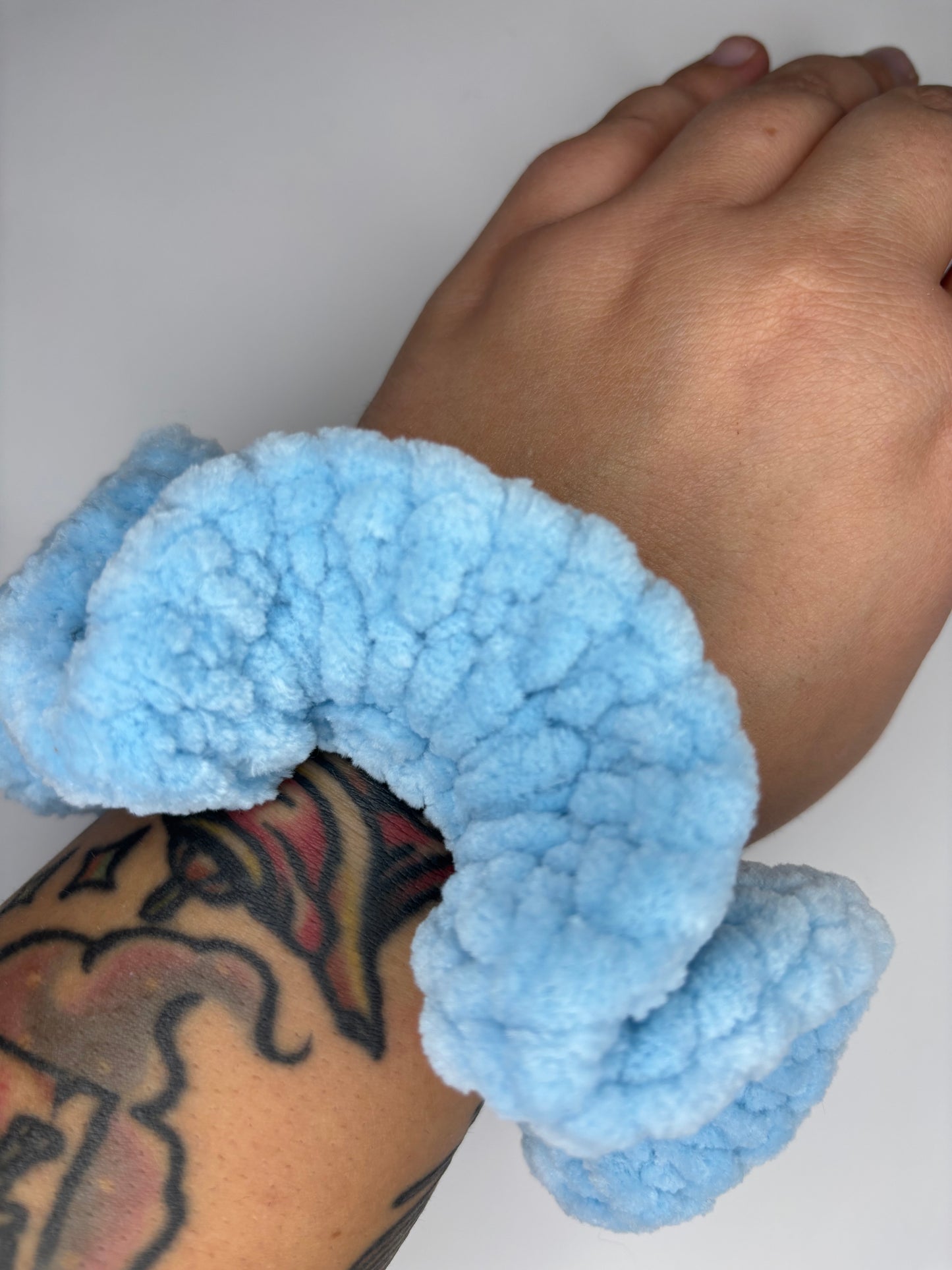 Crochet Scrunchie Light Blue