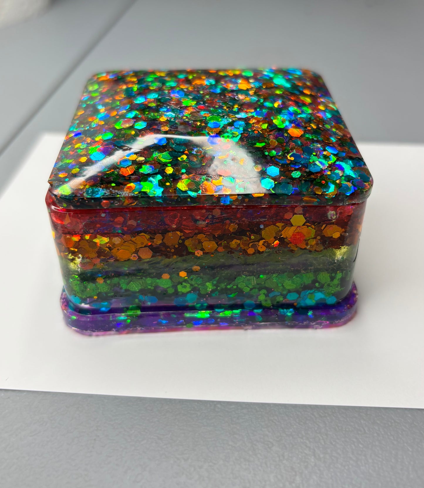 Rainbow Resin Trinket box (B Stock)