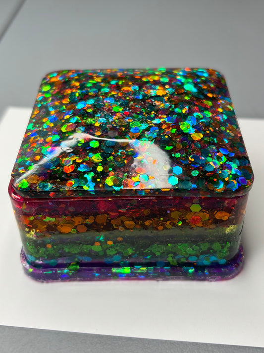 Rainbow Resin Trinket box (B Stock)